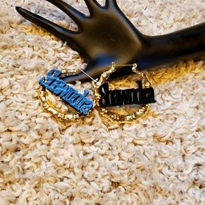 Bamboo Name earrings